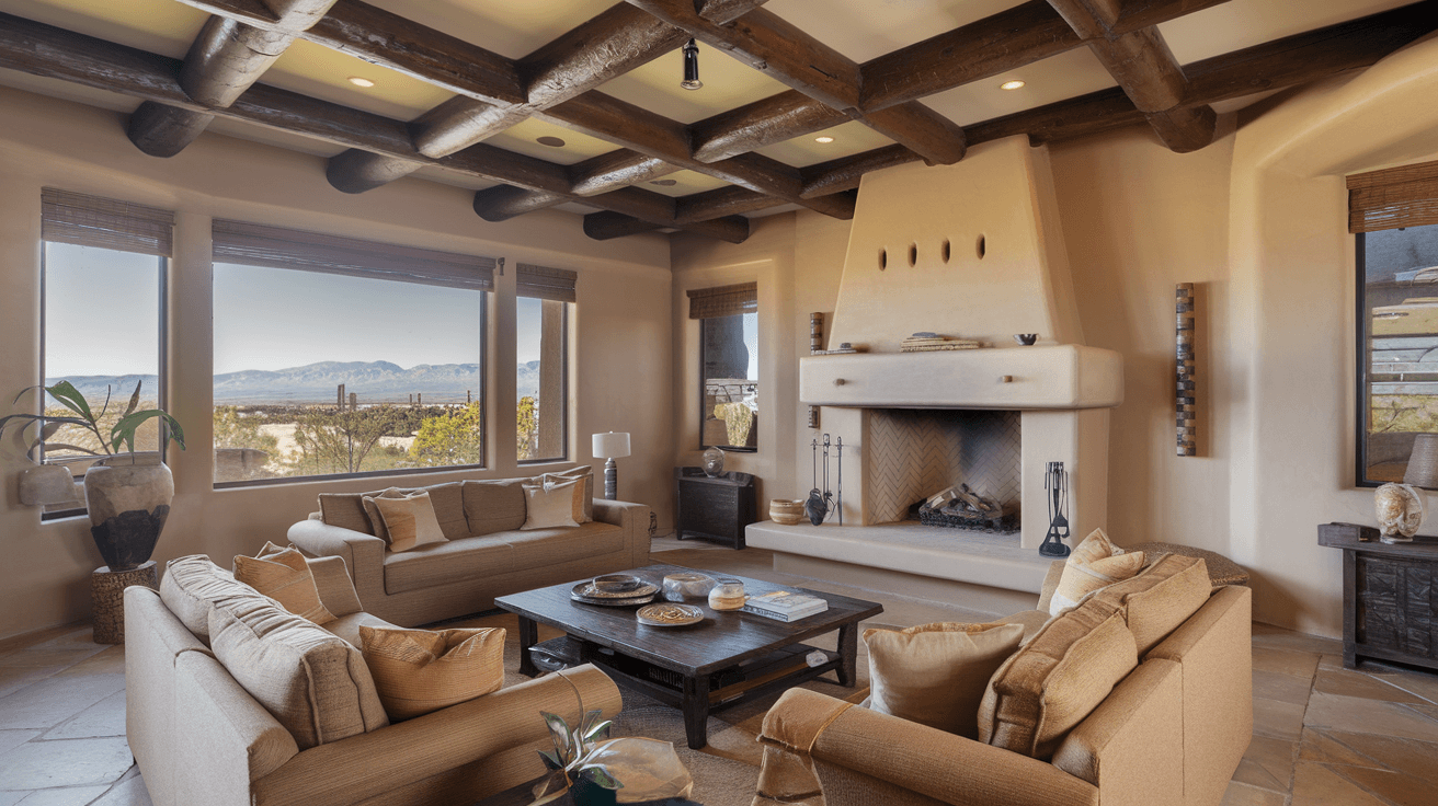 Beautifully staged Southwest living room ready for listing photos